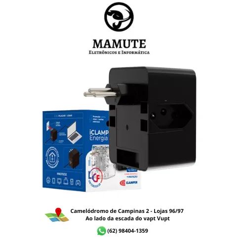 Protetor Contra Surtos Elétricos (DPS) CLAMPER 3 Tomadas Bivolt 10 Amperes