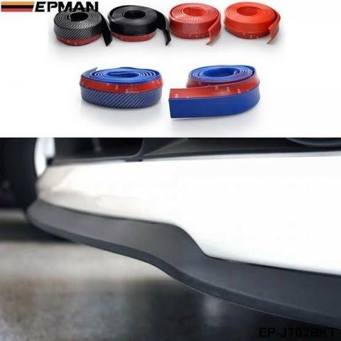 Front Lip Bumper De Borracha Adesivo Para Para-Choque Aerodinâmico 2.5 Metros - Preto - Foto 2