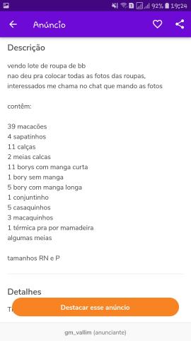 Lote de roupa de bb menina - Foto 3