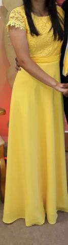 Vestido social, longo, cor amarelo - Foto 2