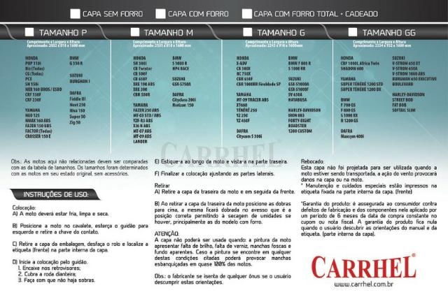 Capa Protetora Para Cobrir Carros e Motos - Chuva e Sol - Tamanhos P M G & GG - Foto 4