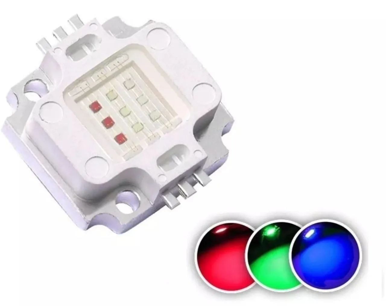 4 unidades Super Power led chip RGB 10w 