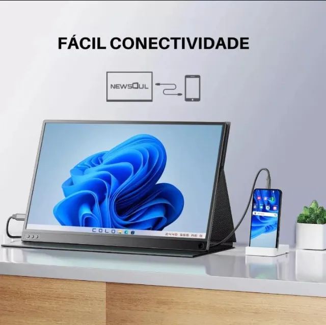 Monitor Portátil Ultra Slim Fino Uperfect Gamer 144 Hz 16,1 - Foto 2