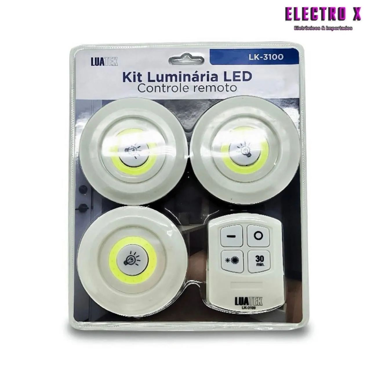 Kit 3 Luminárias Led Spot Sem Fio - Foto 3