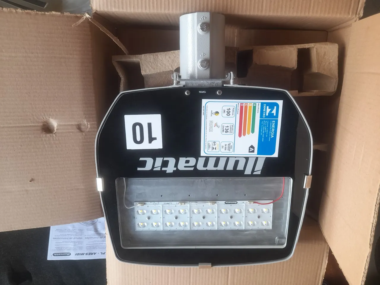 Refletor luminaria led ilumatic 100w 127/220v novo