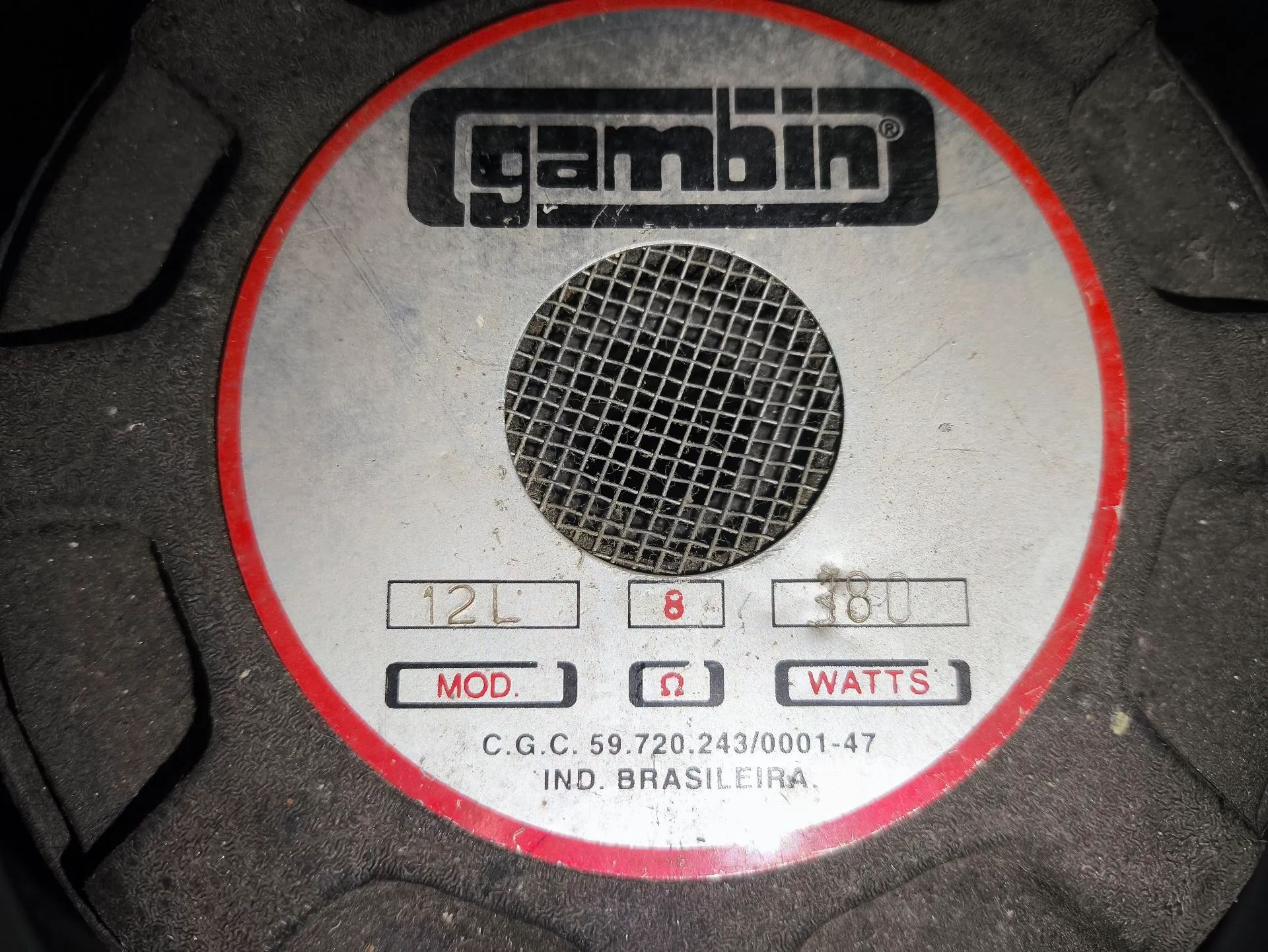 Woofer gambin 12 polegadas 180 w