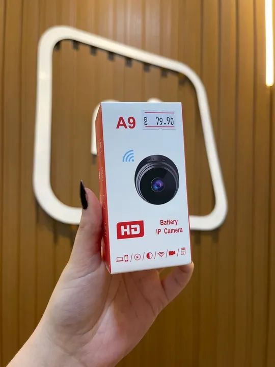 Câmera IP Wireless A9 HD com Bateria - Segurança para sua casa!