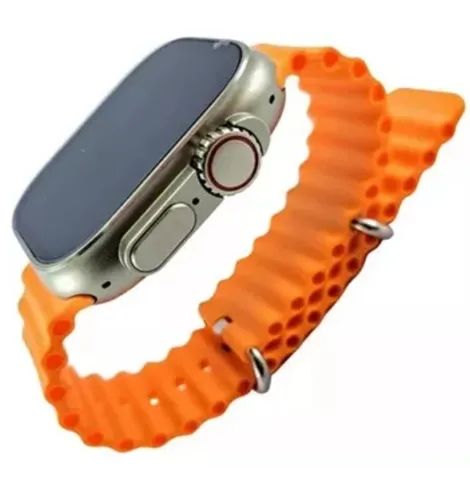 Relógio Smartwatch Ultra Super Amoled 49mm Full Screen Serie 10 Pulseira Oceano Laranja - Foto 5