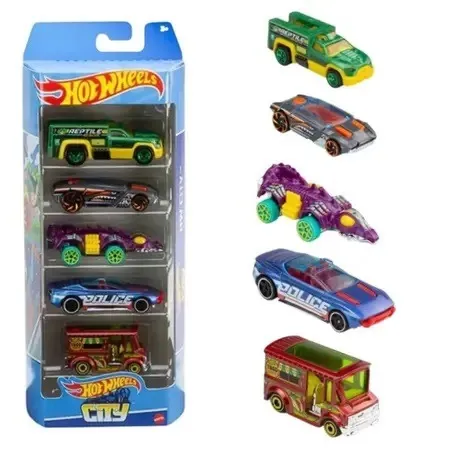 Cartela 5 Carrinhos Hot Wheels Hw City Htv39 Mattel Original Lacrado