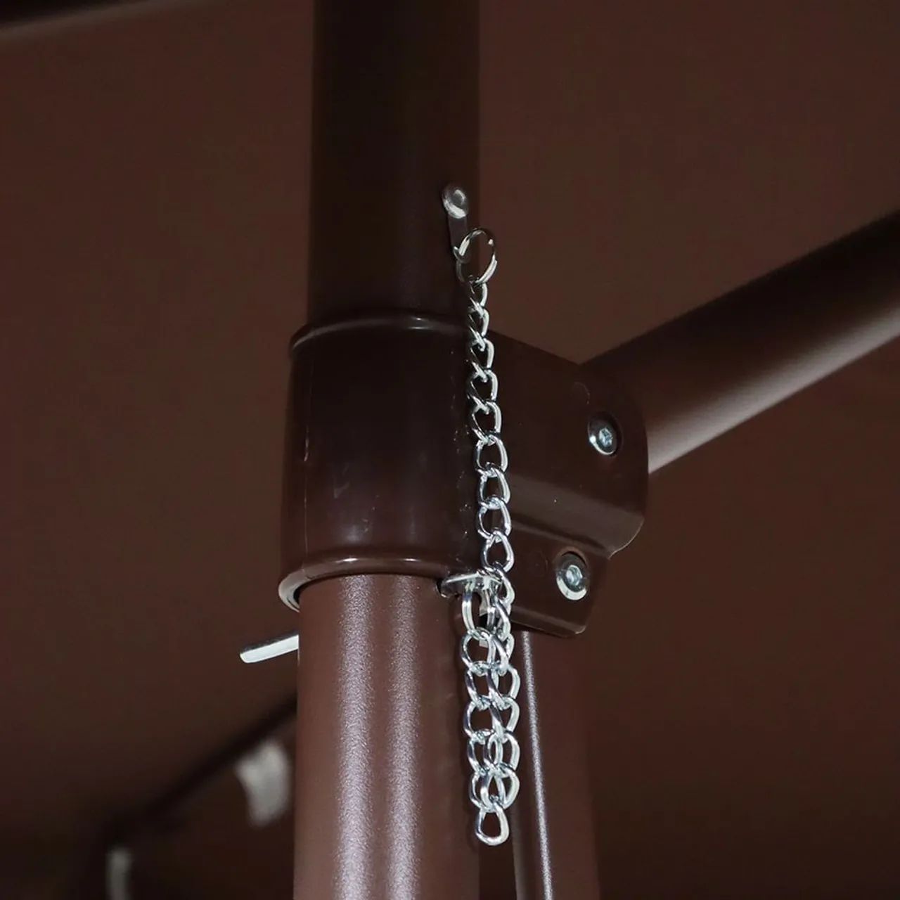 Ombrelone Suspenso Oslo com Alavanca 3 Metros Marrom Bel (PRONTA ENTREGA) - Foto 4