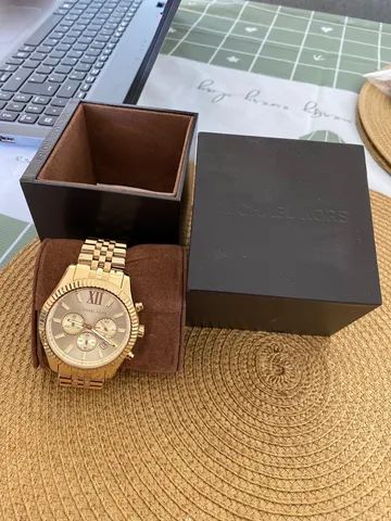 Relógio Michael Kors Mk8281 Orig Chron Anal Gold. Masculino. - Foto 5