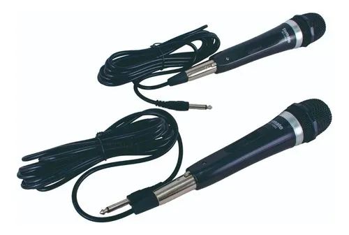 Microfone Com Fio Duplo Profissional Metal Mt-1003 - Tomate Loja Coimbra Computadores 