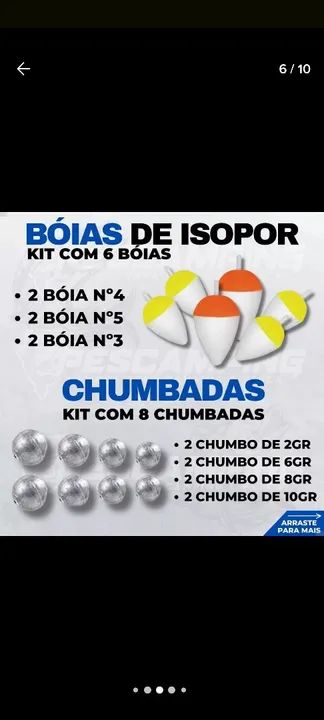 Kit de Pesca Completo - Varas, Carretilhas e Acessórios - Foto 6