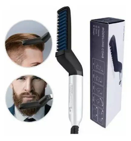 Pente Elétrico Chapinha Modelador Alinhador De Barba Cabelo z379  - Foto 4