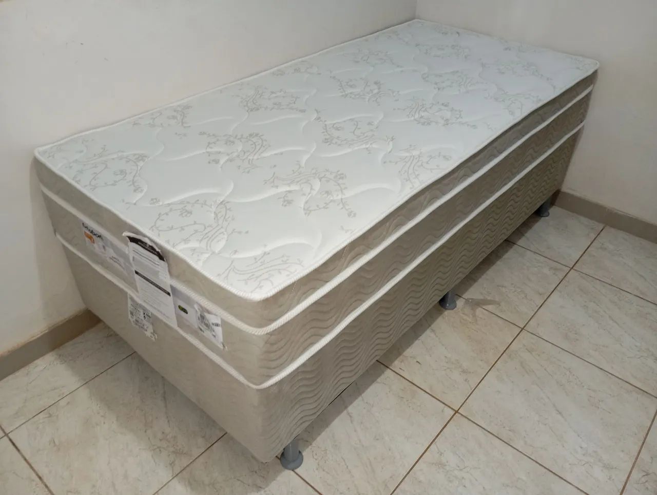 Cama Box Solteiro airtech spring pocket molas ensacadas  - Foto 3