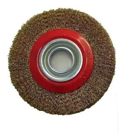Escova Circular Aço Latonado 6 X 1/2 P/moto Esmeril - Foto 3