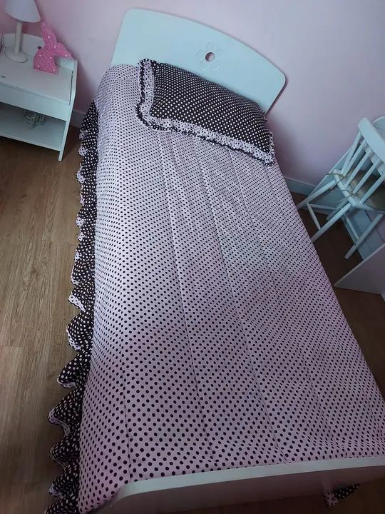 Kit de Colcha de Cama Infantil de Poá 