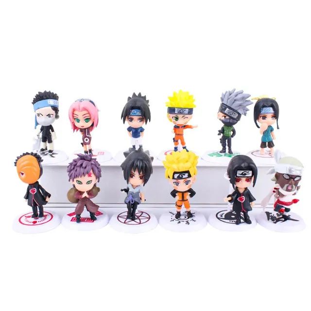 Kit 12 Bonecos Naruto, Sasuke, Sakura, Obito Action Figures Pçs Naruto Shippuden Akatsuki - Foto 3