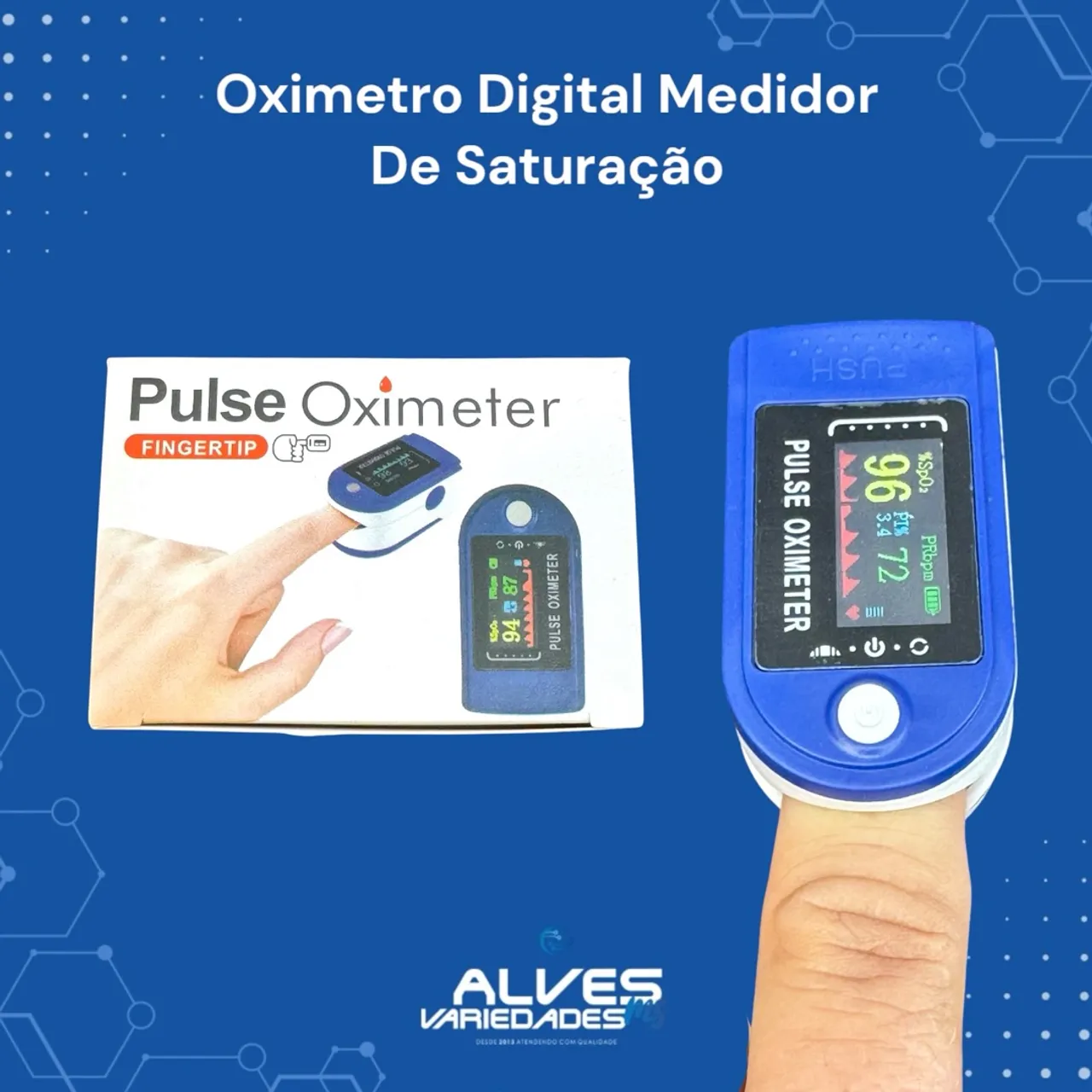 Oxímetro de Dedo Digital Medidor de Saturação