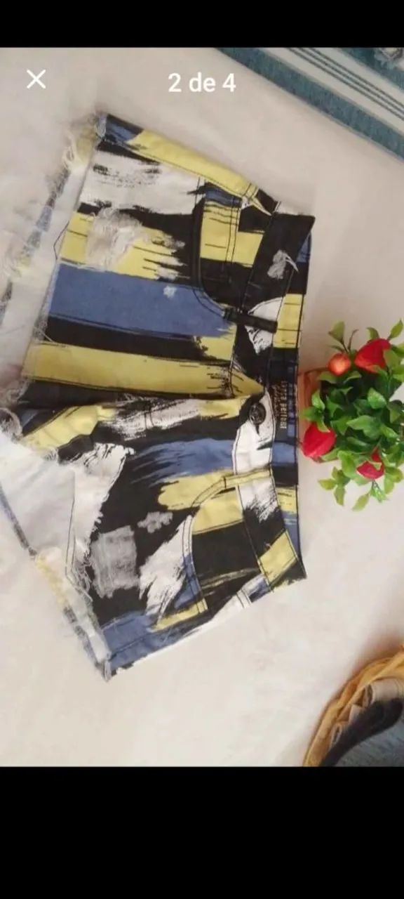 Shorts Jeans Desfiado - Foto 2