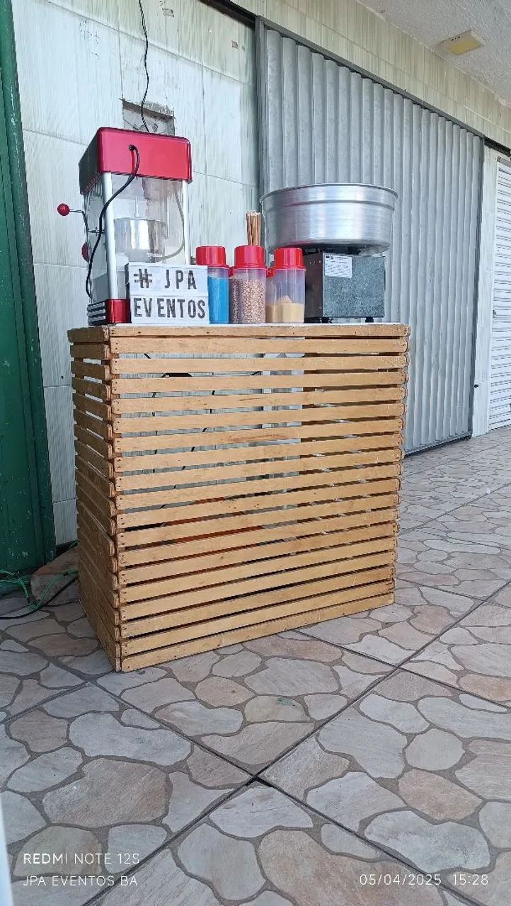 Balcão de madeira para eventos lanches  - Foto 3
