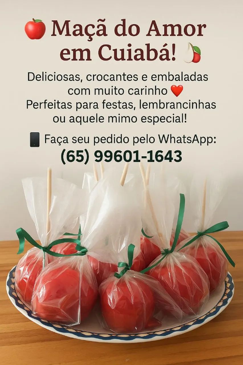 Maçã do amor vendemos Cuiabá 