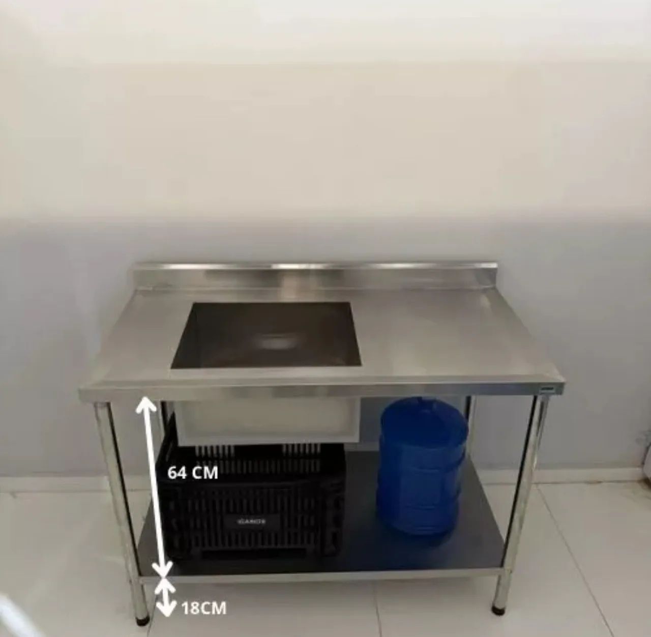 Pia de aço inox para comércio - Foto 3