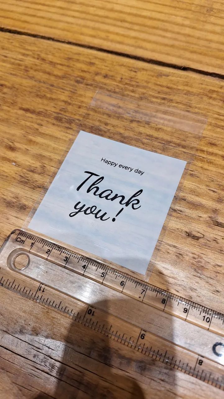 Embalagem 'Thank you' para pequenos negócios 80uni - Foto 3
