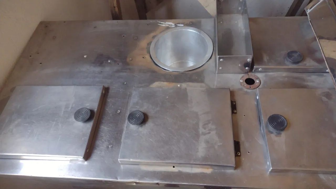 Carrinho de lanche inox 