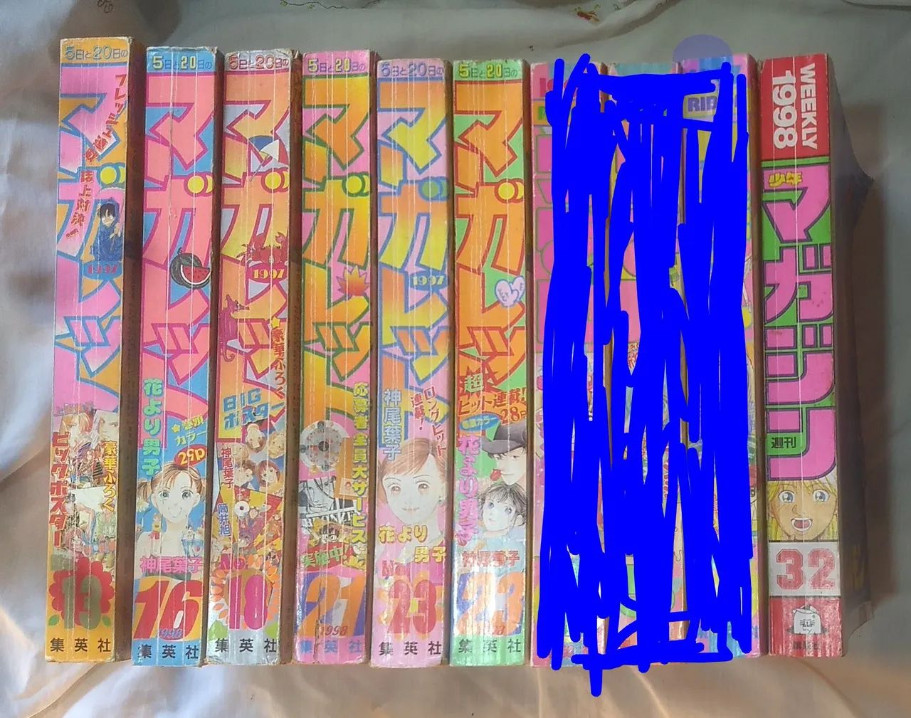 Ribon Margaret lote 7 mangás Weekly Shounen Magazine mangá japonês