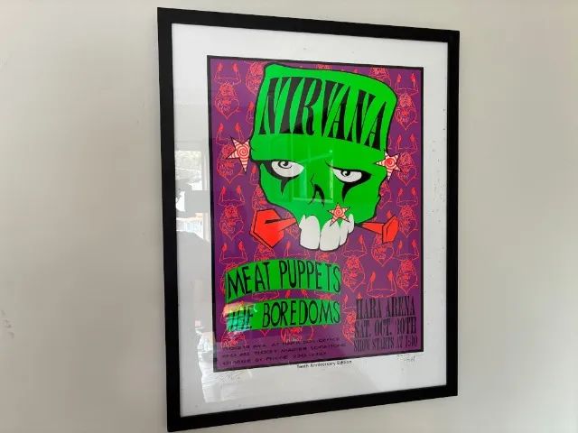 Nirvana Poster kozik ポスター Bolton　版画 NIRVANA　Lee Silkscreen original assinado, Bolton, Lee 1993, 版画