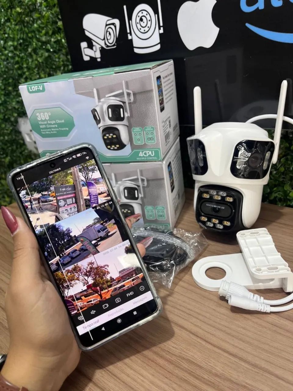 Câmera de Segurança IP Wifi Externa 3 em 1 LOF-V 2.8MPS