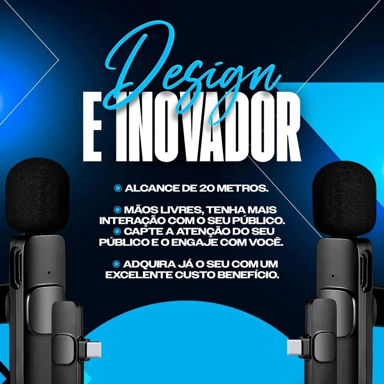 Microfone sem fio profissional para diversas aplicações - Foto 4