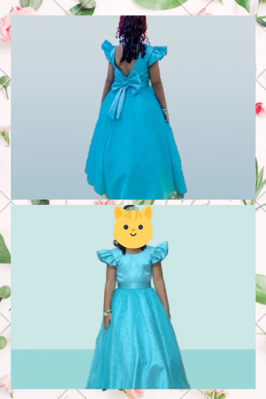 Vestido de festa azul infantil