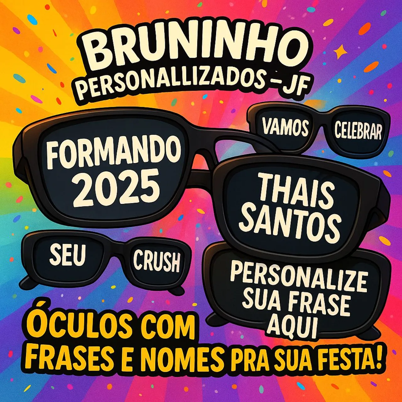 Óculos Personalizados para Festas! ?