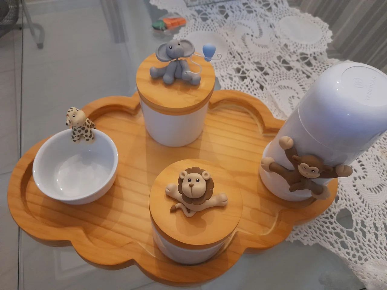 Kit de Pote para Bebê com Tema de Animais - Foto 2