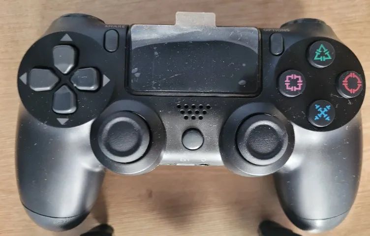 Controle Compatível Ps4 Bluetooth Pc Gamer Tv Smart Preto