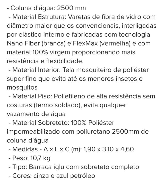 Barraca Nautika Laredo 8/9 Pessoas - Larga e Espaçosa - Foto 2