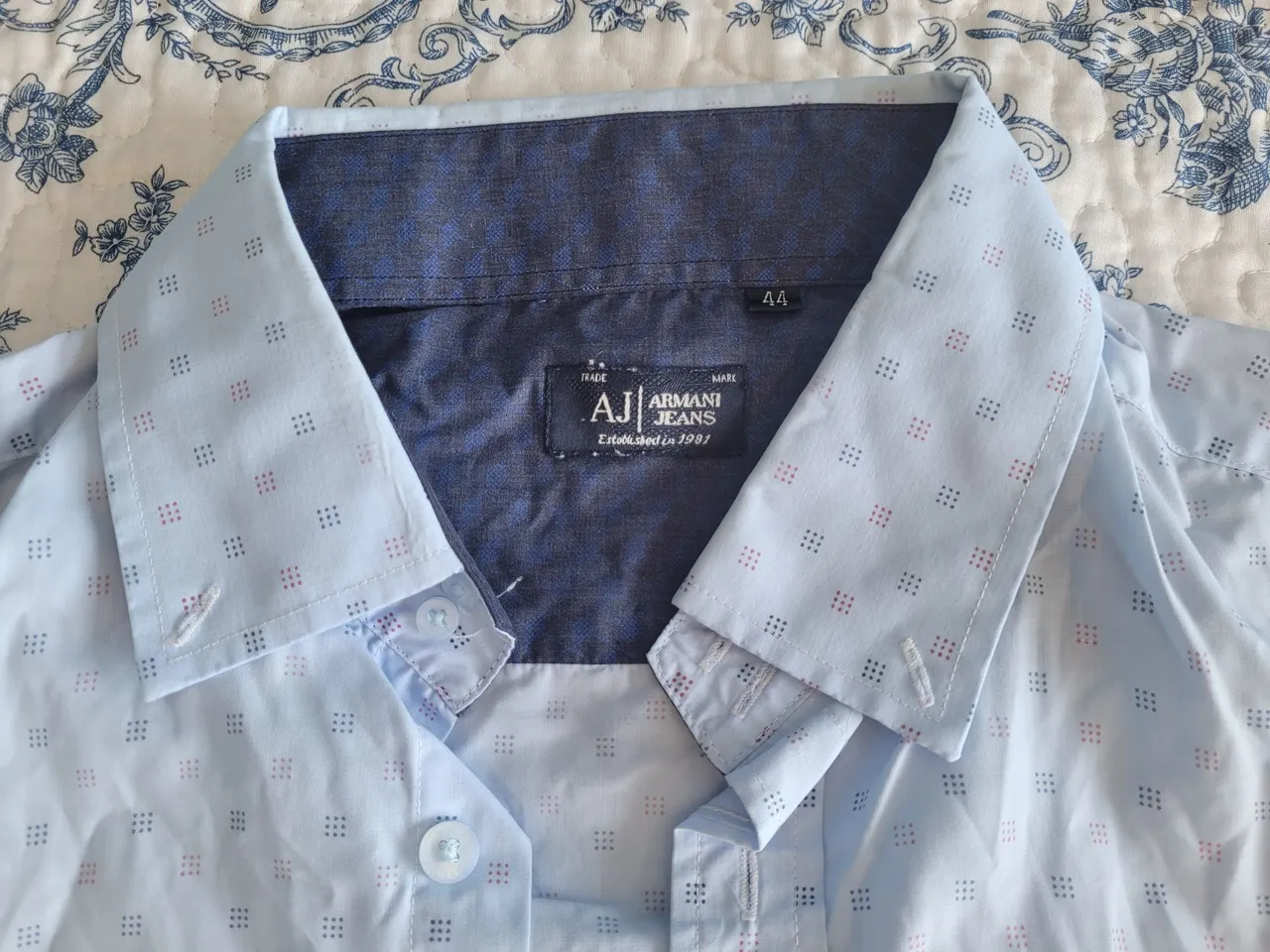 Camisa Armani Jeans Azul Claro