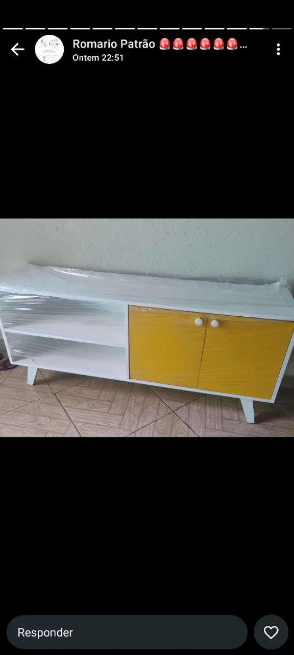 Rack para TV com design moderno 130x65x30 até 55" - Foto 4