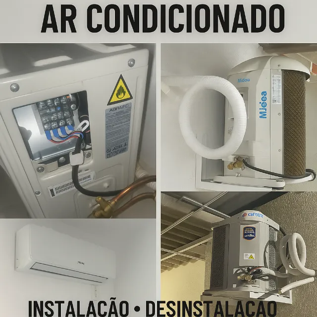 Instalo, limpo e desinstalo - Ar Condicionado - Instalação Manutenção e remoção