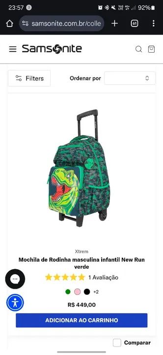 Mochila de Rodinha - SamsOnite - New Run 4Xt - Foto 2