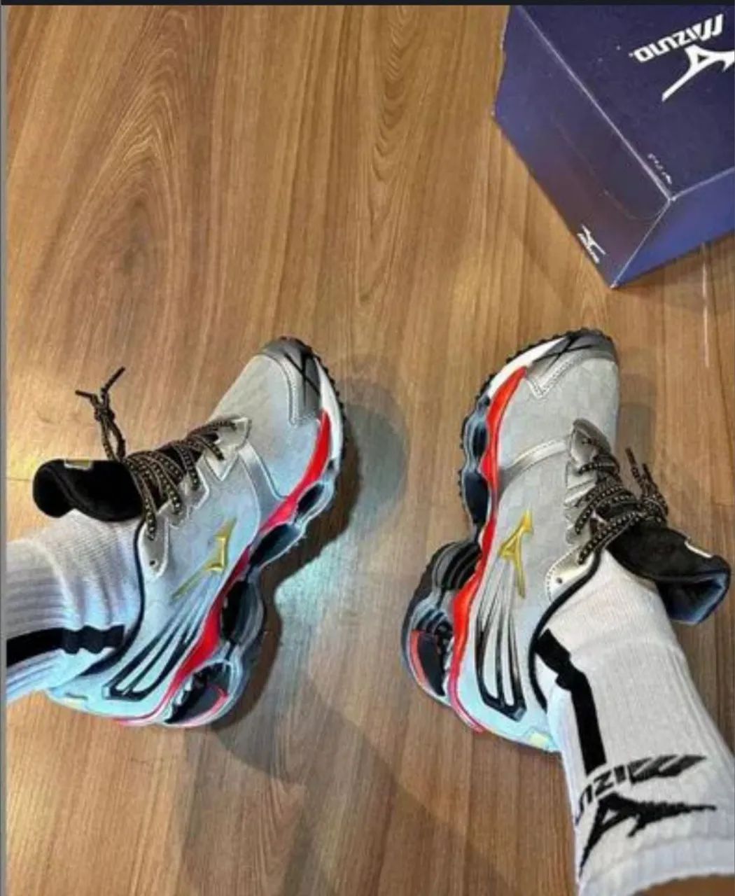 Tênis Mizuno Wave Prophecy 2- Prata e Vermelho - Foto 4