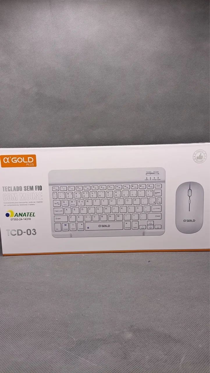 Teclado e Mouse Sem Fio ?Gold Plus TCD-03 Bluetooth 