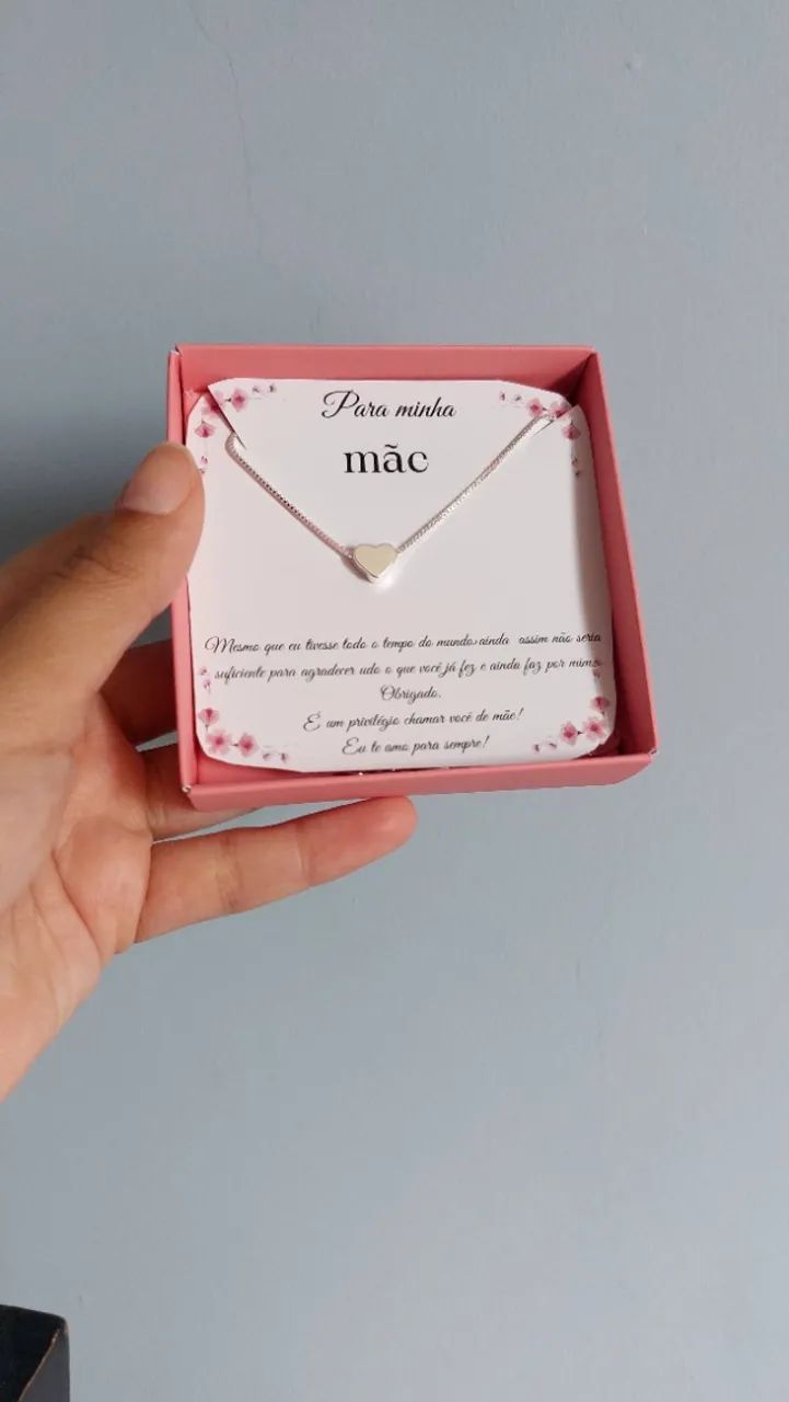 Presente semi joia dia das mães sogra, amiga