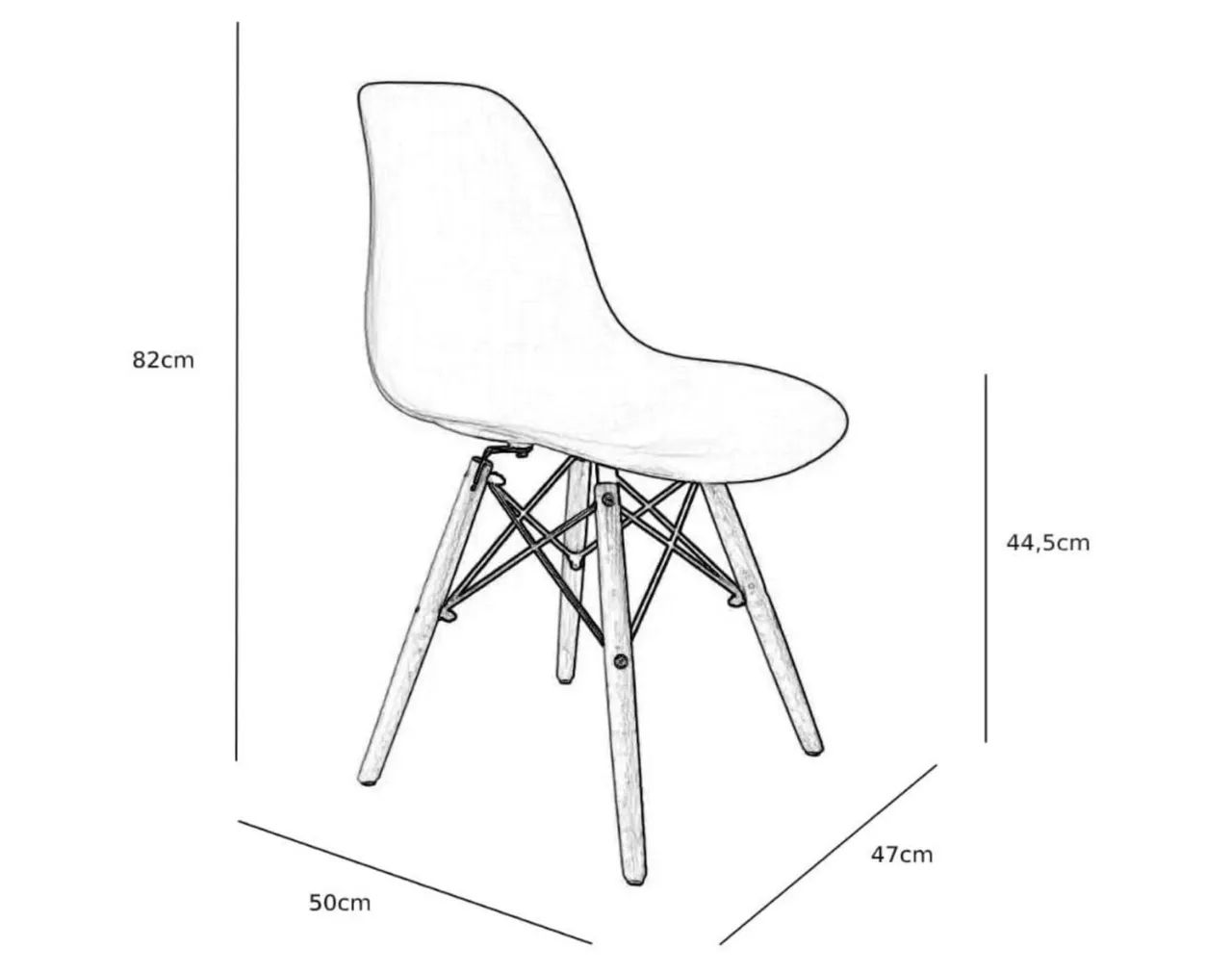 4 Cadeiras EAMES - BRANCO - Foto 4