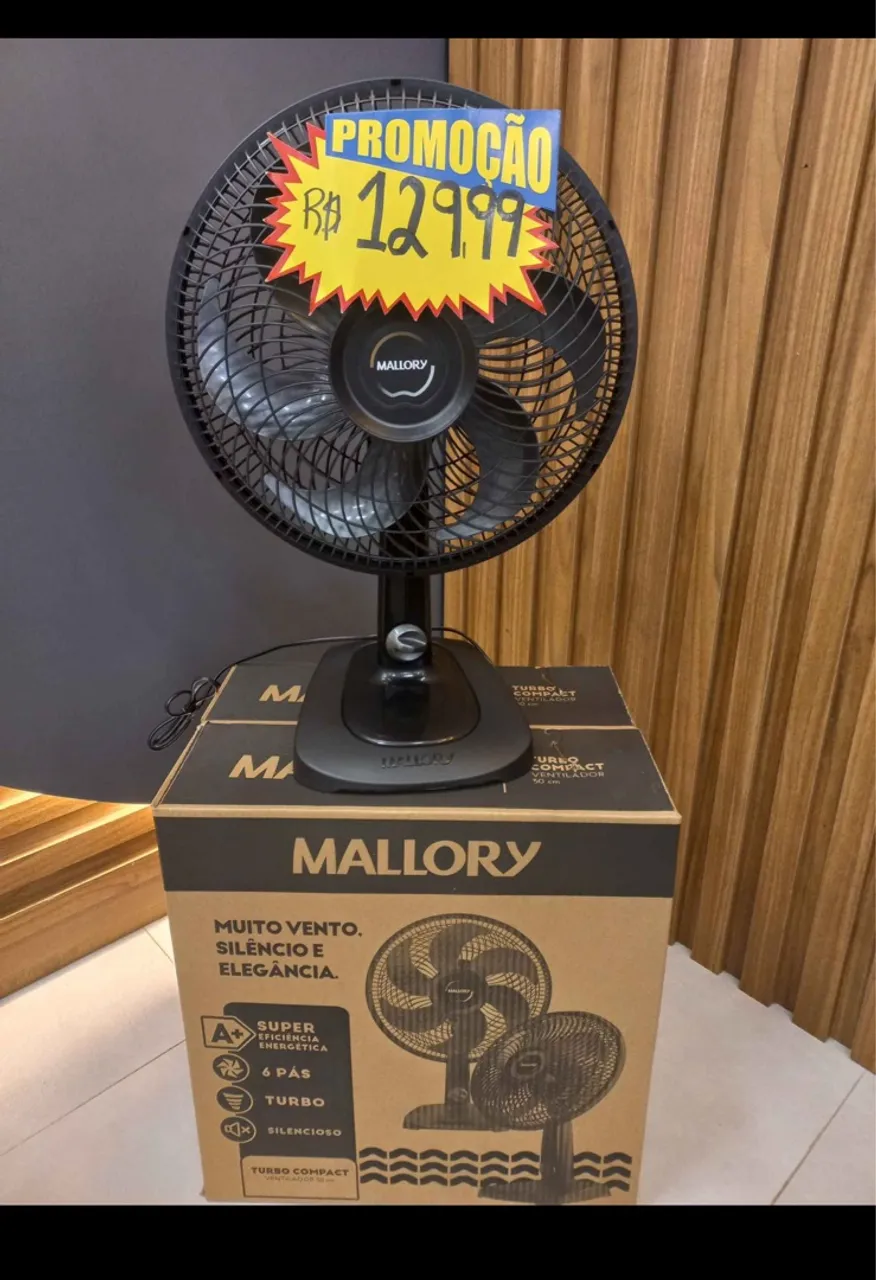 Ventilador de Mesa Mallory Turbo Compact 30cm - Promoção!
