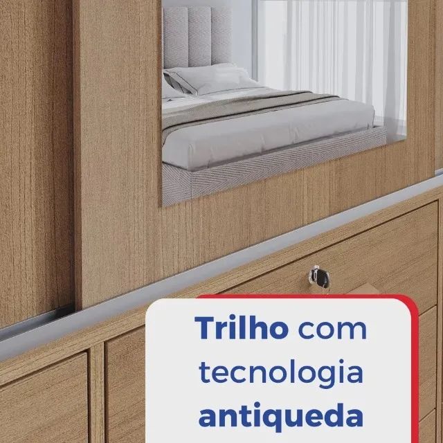 Roupeiro Meridian Plus 3 portas Branco - Foto 3