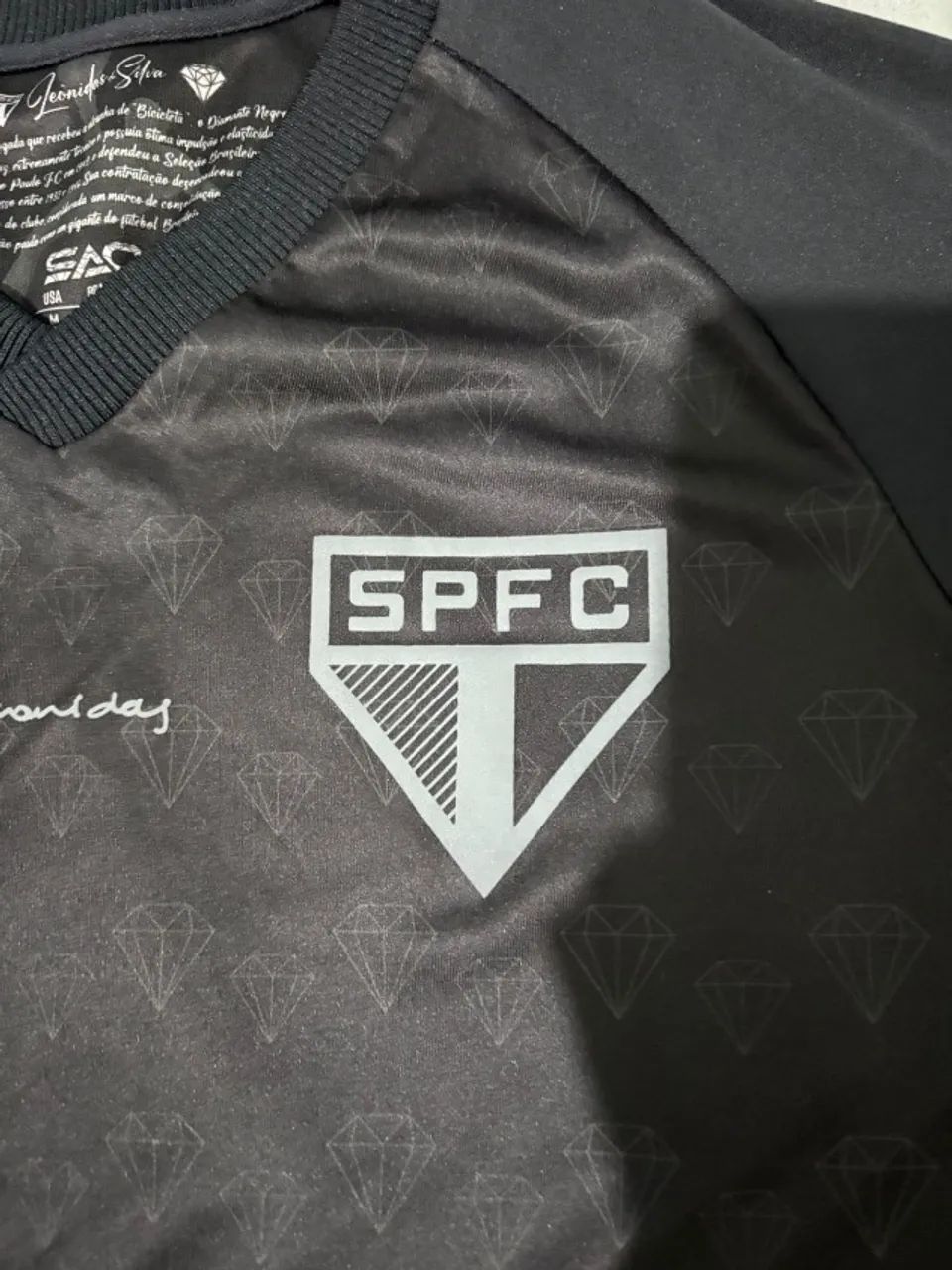 Camisa São Paulo Leônidas da Silva 24/25 Torcedor Masculina - Preto - Foto 2