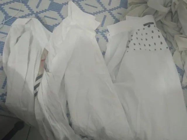 3 camisas manga longa branca ideal pro reveillon 